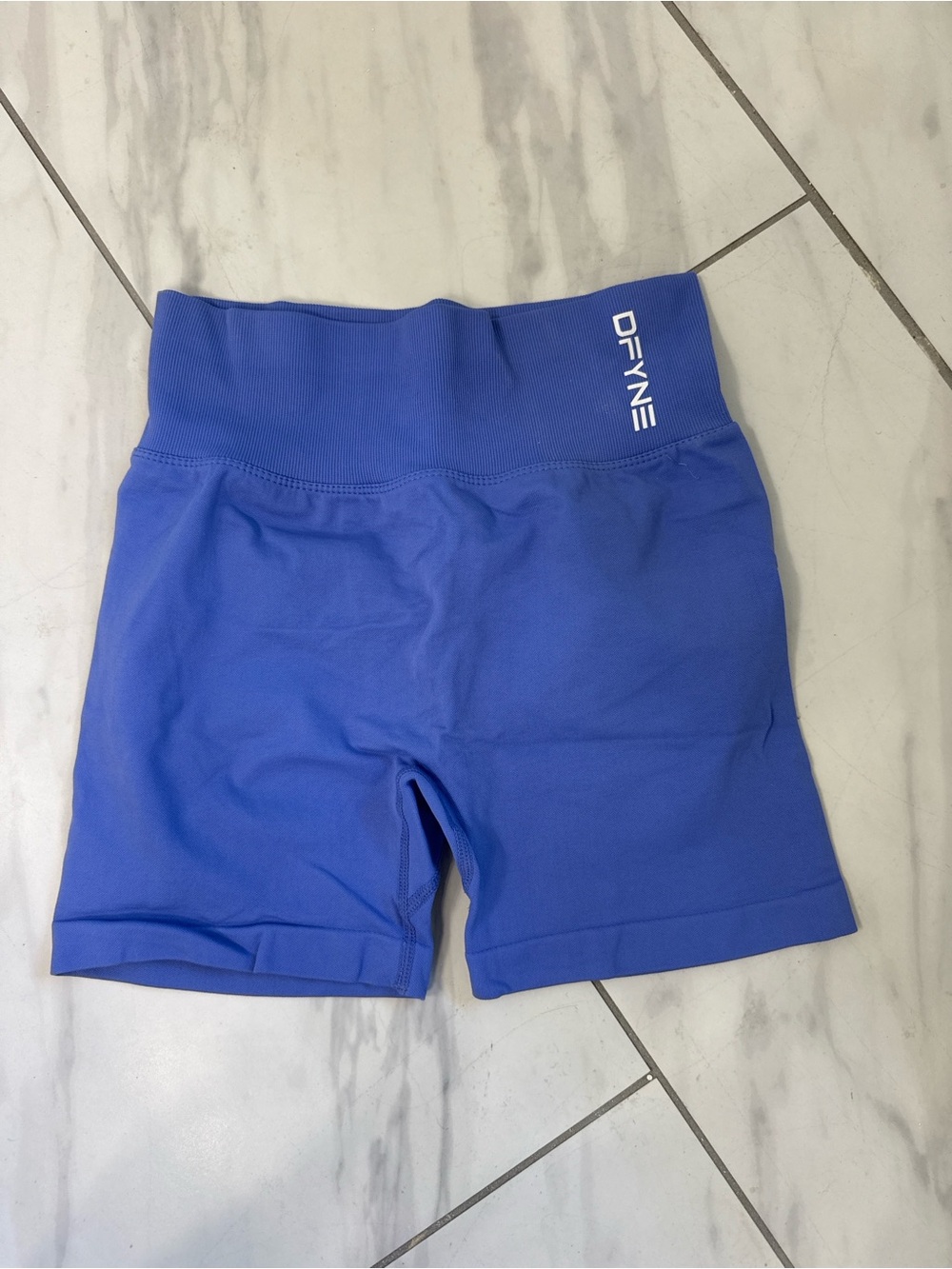 DFYNE Women's High-Rise Performance Bike Shorts — Blue